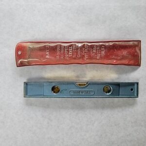 Vintage Mayes No 1299 Aluminum Torpedo Level 3 Vial Made in USA with Sleeve